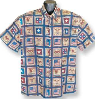 United We Stand Patriotic Hawaiian Shirt- Made in USA
